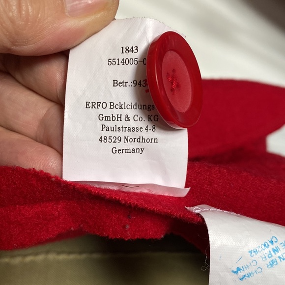 Vtg Erfo red vest, button down, pockets, blend polyester/wool Size L - Picture 10 of 17